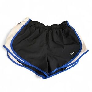 Nike Dry fit Challenger Running Shorts Women Lined Black With Blue/white Size M